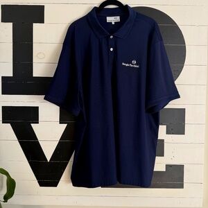 Sergio Tacchini Navy Athletic  Polo Size XL